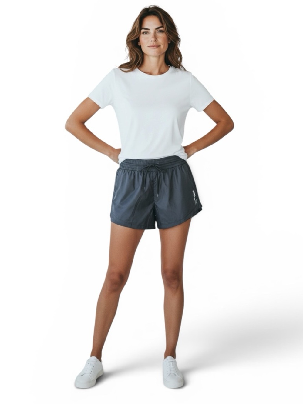 RLX RALPH LAUREN Running Hiking Gym Shorts Gray Drawstring Size L NEW